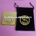 photo etched brass thin square coaster with velvet gift bag